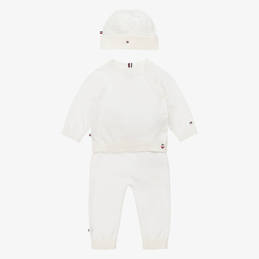 Tommy Hilfiger - Ensemble pantalon blanc bébé | Childrensalon