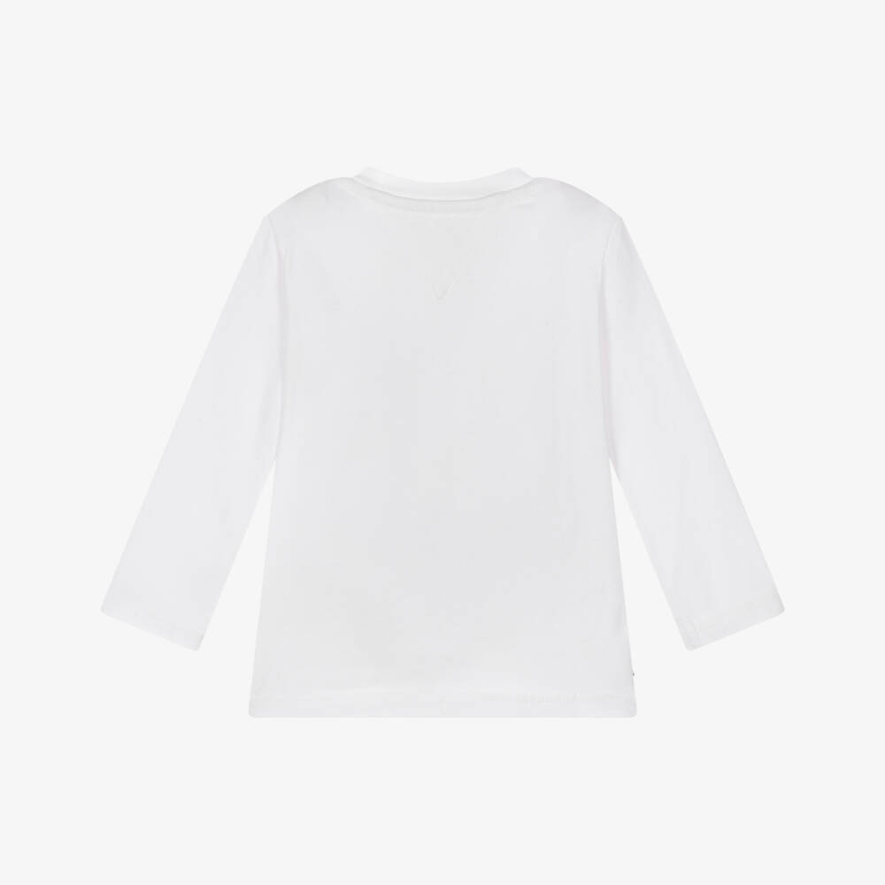 Tommy Hilfiger-White Logo Lg T-shirt | Childrensalon Outlet