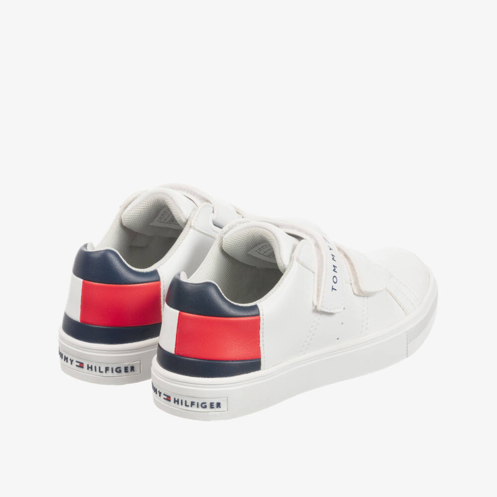 Tommy Hilfiger-White Logo Trainers | Childrensalon Outlet