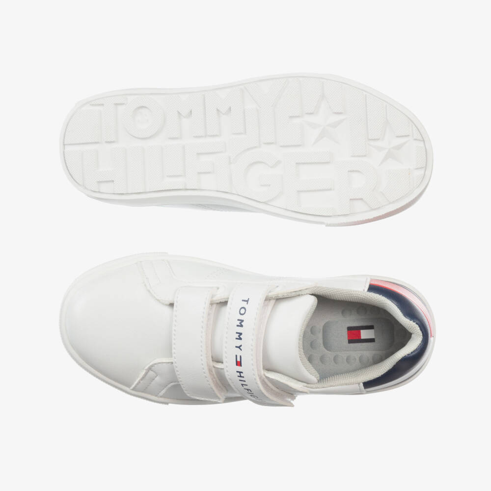 Tommy Hilfiger-White Logo Trainers | Childrensalon Outlet