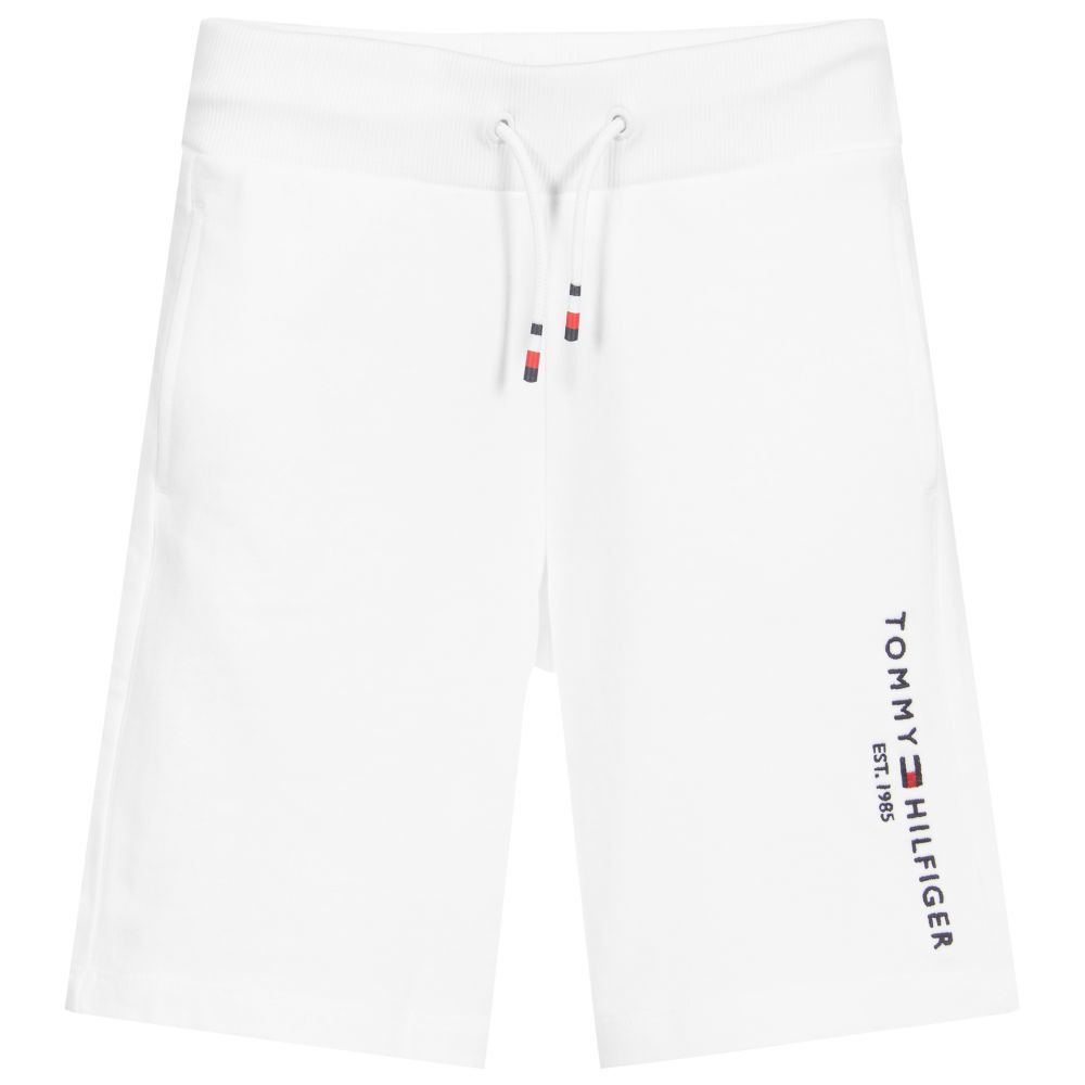 Tommy Hilfiger - Weiße Shorts aus Biobaumwolle | Childrensalon