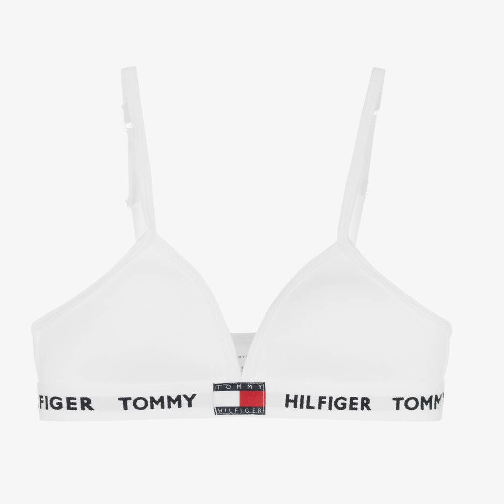 Tommy Hilfiger - صدرية داخلية قطن جيرسي لون أبيض للبنات | Childrensalon