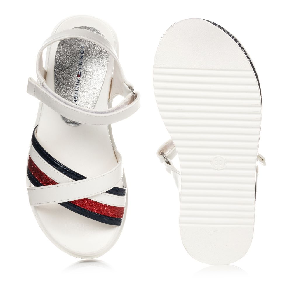 Sandalias blancas tommy hilfiger clearance