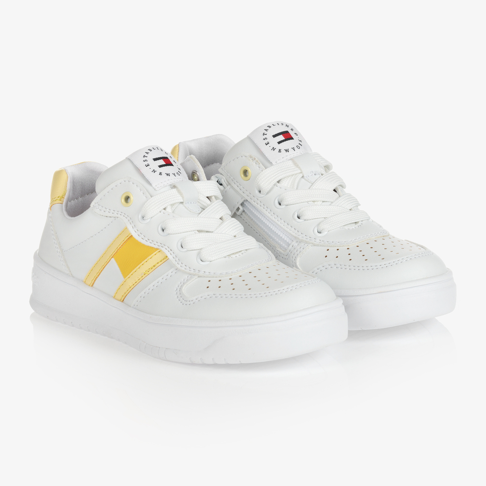 Tommy Hilfiger - Baskets drapeau jaune et blanc | Childrensalon