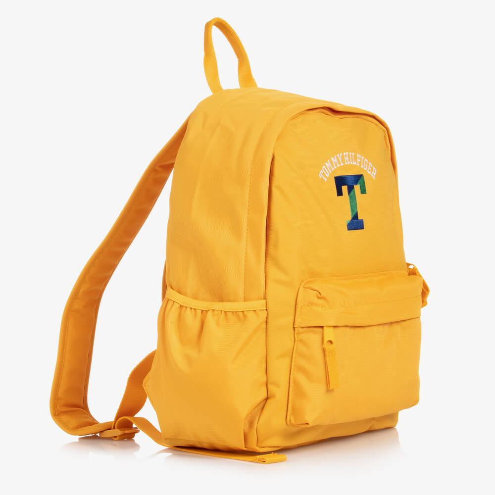 Tommy Hilfiger-Желтый рюкзак с синим логотипом (35см) | Childrensalon Outlet