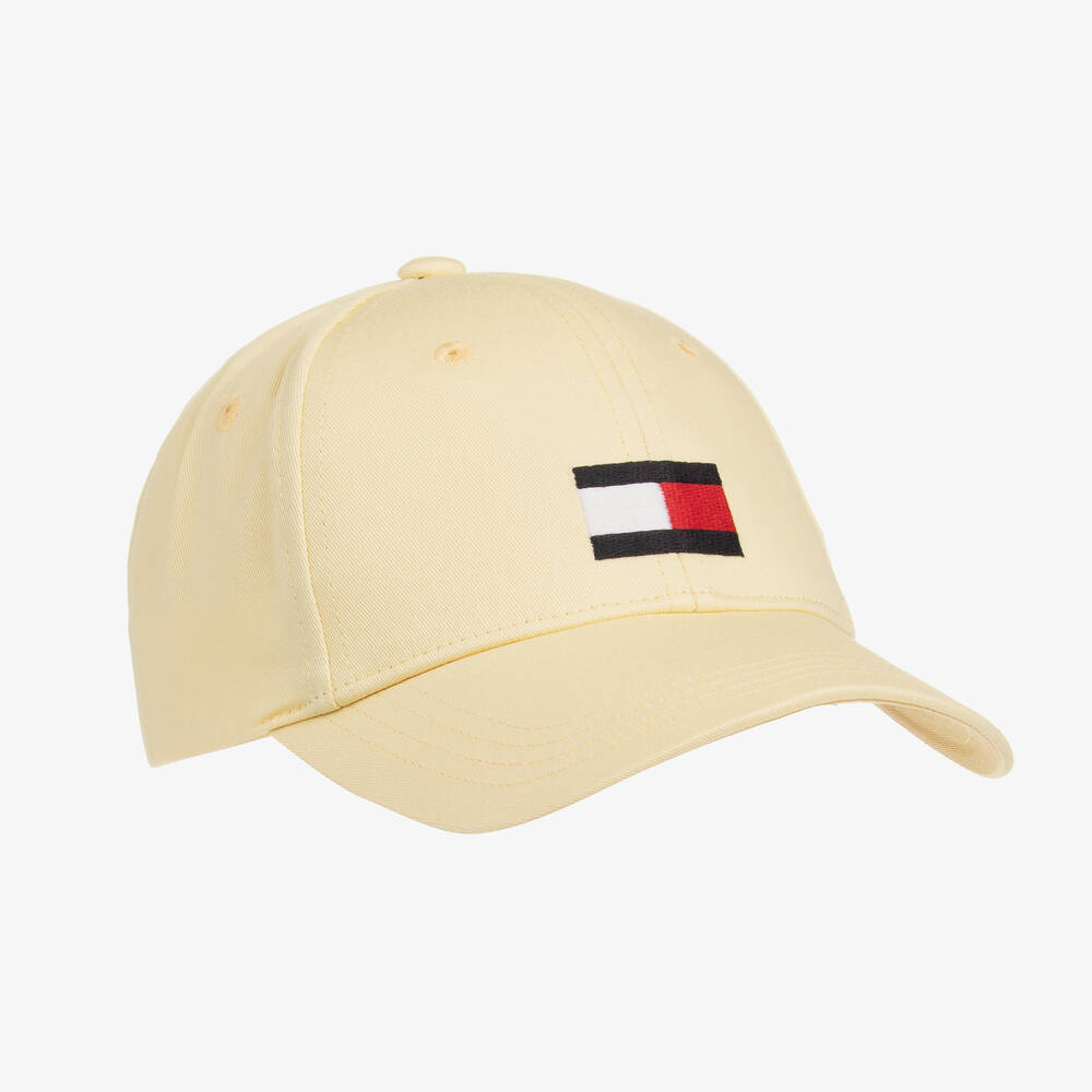 Tommy Hilfiger - Yellow Cotton Flag Logo Cap | Childrensalon