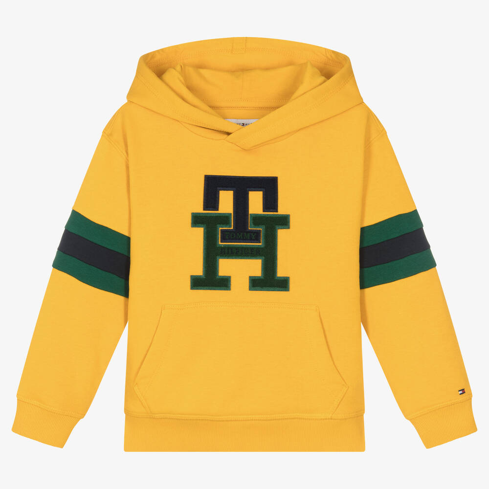 Tommy Hilfiger - Sweat à capuche jaune et vert | Childrensalon