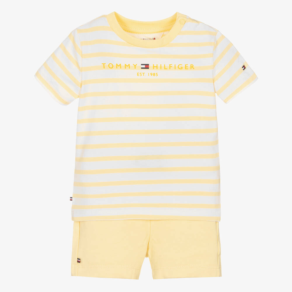 Tommy hilfiger discount yellow striped shirt