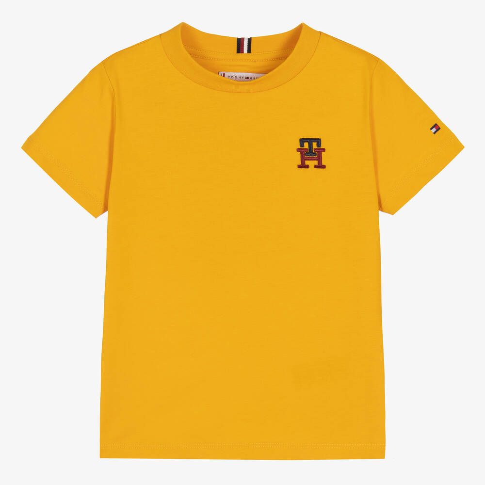 Tommy Hilfiger - Yellow TH Monogram Logo T-Shirt | Childrensalon