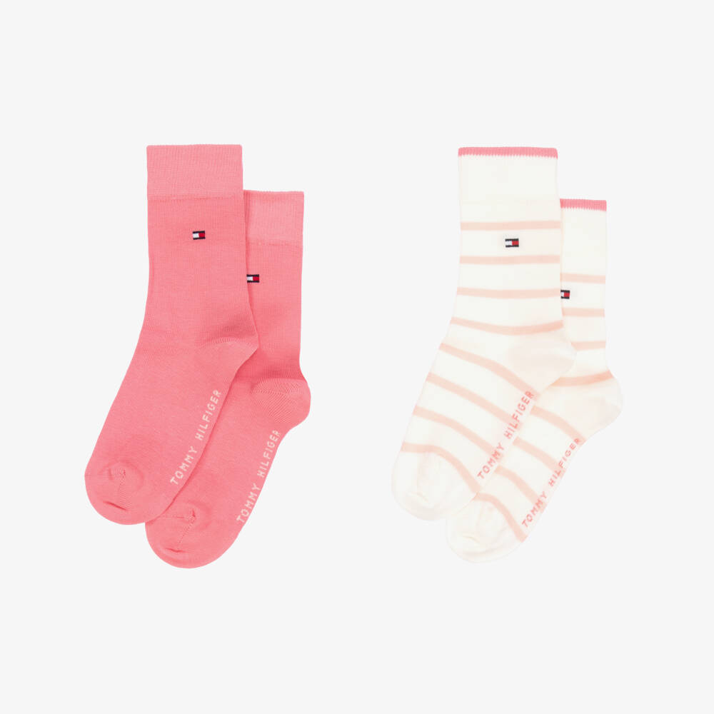 Tommy Hilfiger-Young Ladies' Rosy Knit Duo Socks | Childrensalon Outlet