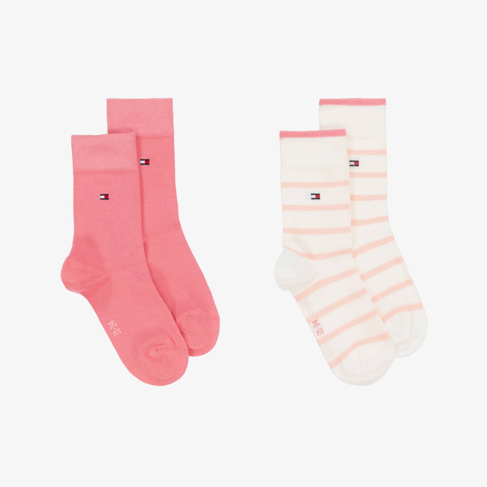 Tommy Hilfiger-Young Ladies' Rosy Knit Duo Socks | Childrensalon Outlet