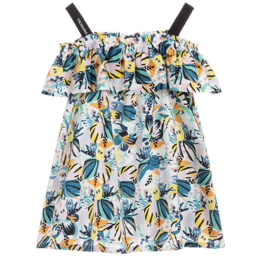 Trussardi - Floral Print Cotton Dress | Childrensalon