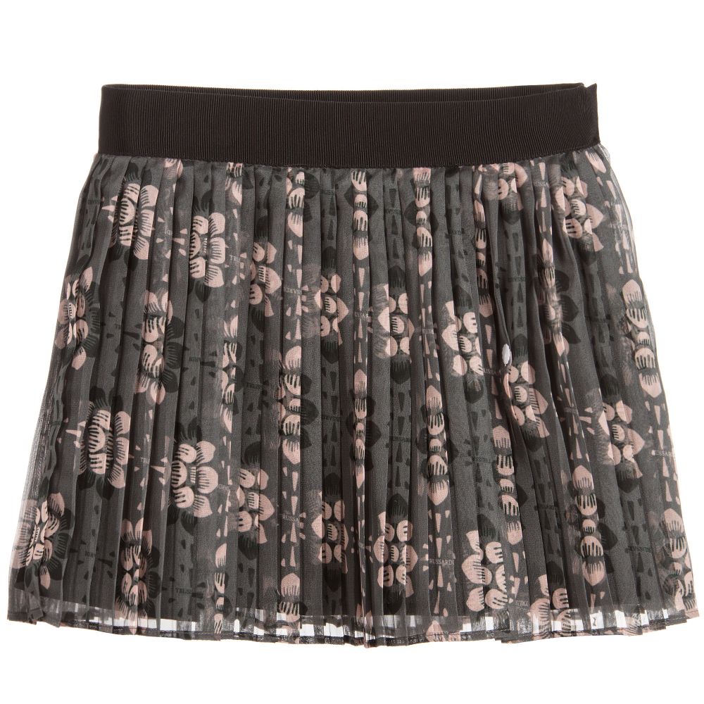 Trussardi - Girls Green Pleated Skirt  | Childrensalon