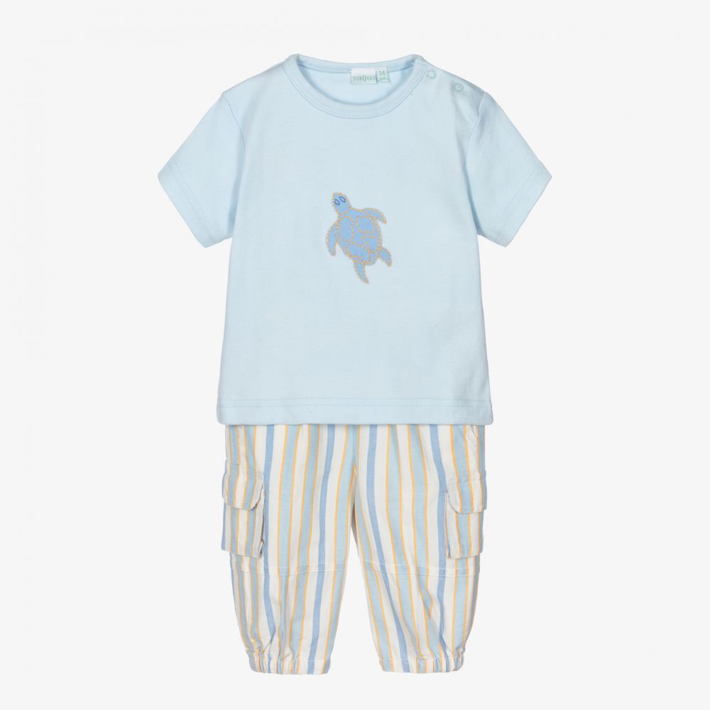 Turquaz-Baby Boys Blue Trouser Set | Childrensalon Outlet