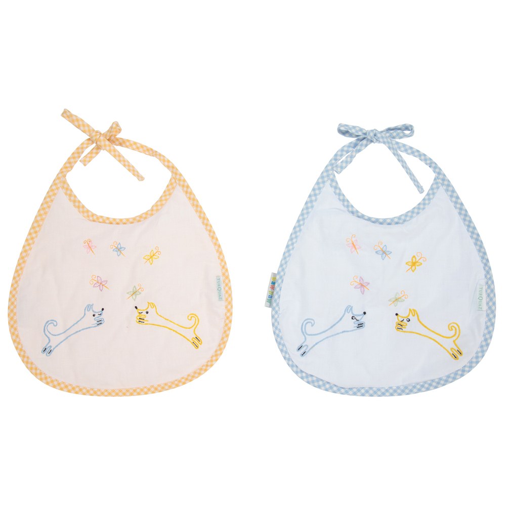 Turquaz - Embroidered Bibs (Pack of 2) | Childrensalon