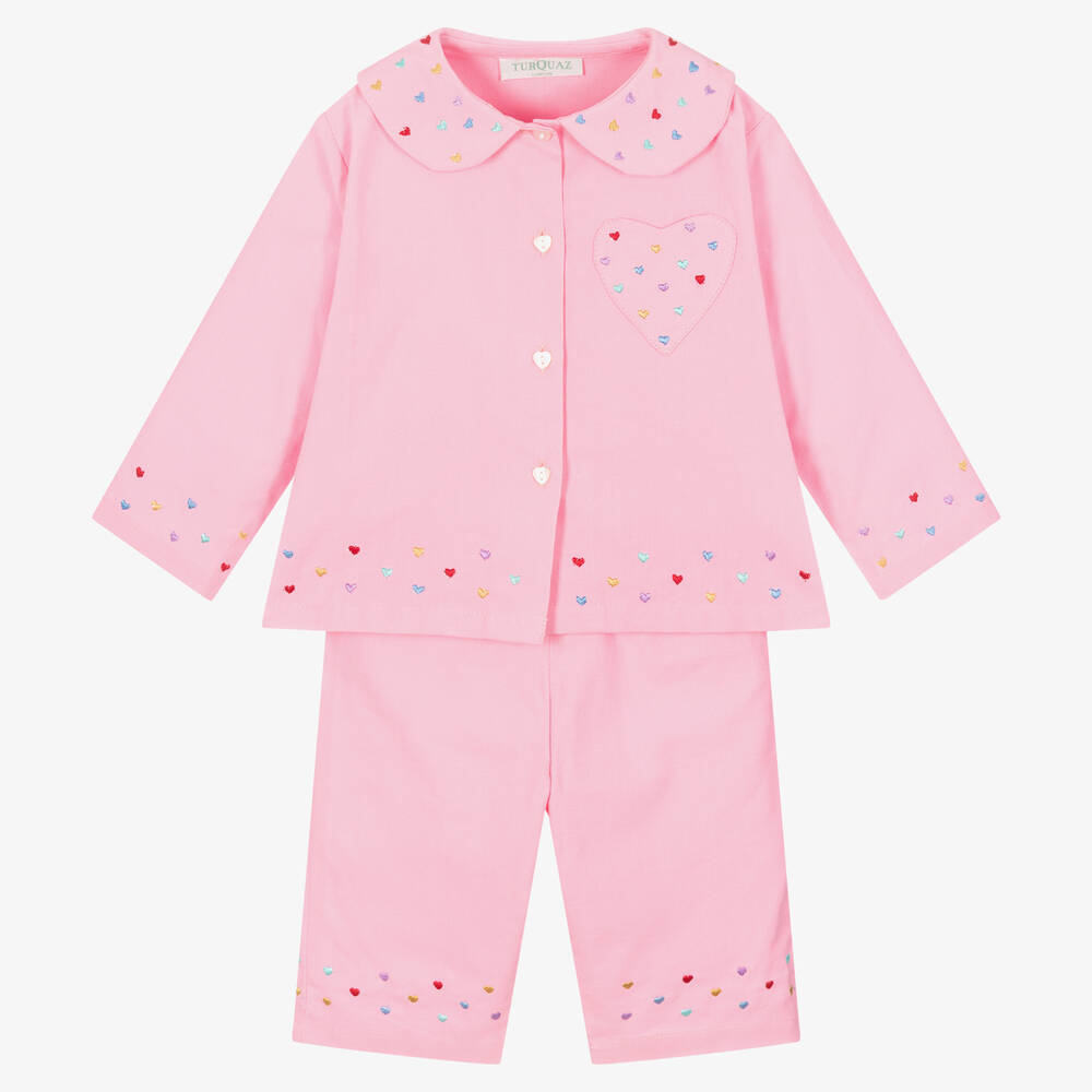 Turquaz - Girls Pink Cotton Pyjamas | Childrensalon