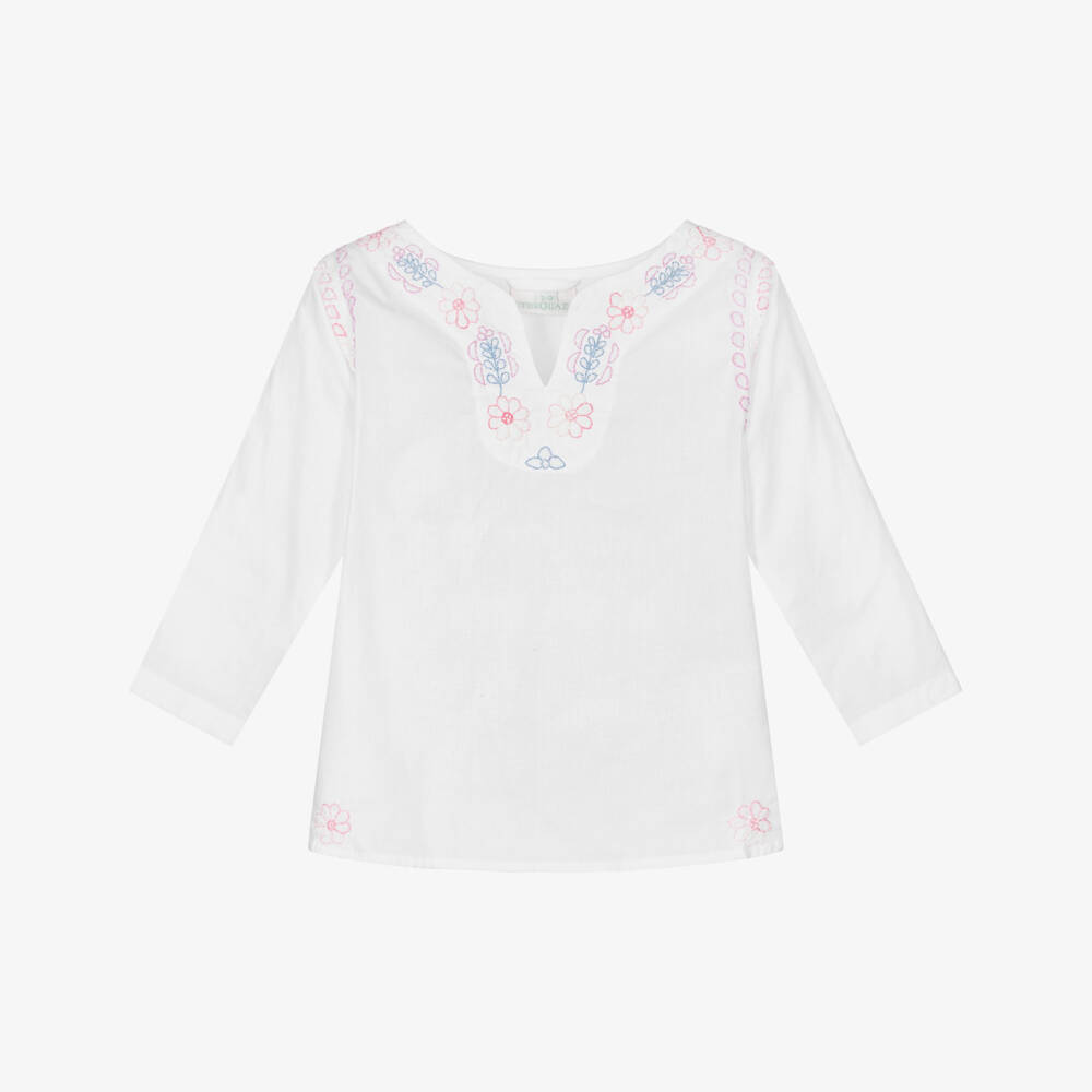 Turquaz-Girls White Cotton Blouse | Childrensalon Outlet