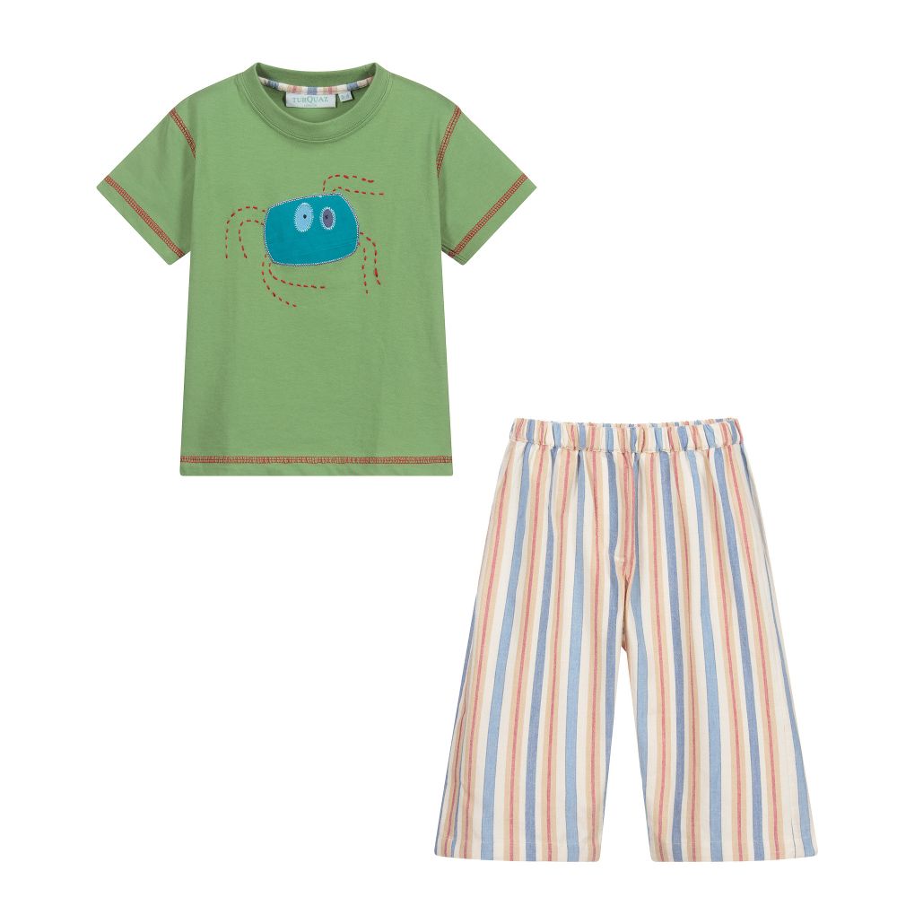 Turquaz-Green & Blue Spider Pyjamas | Childrensalon Outlet