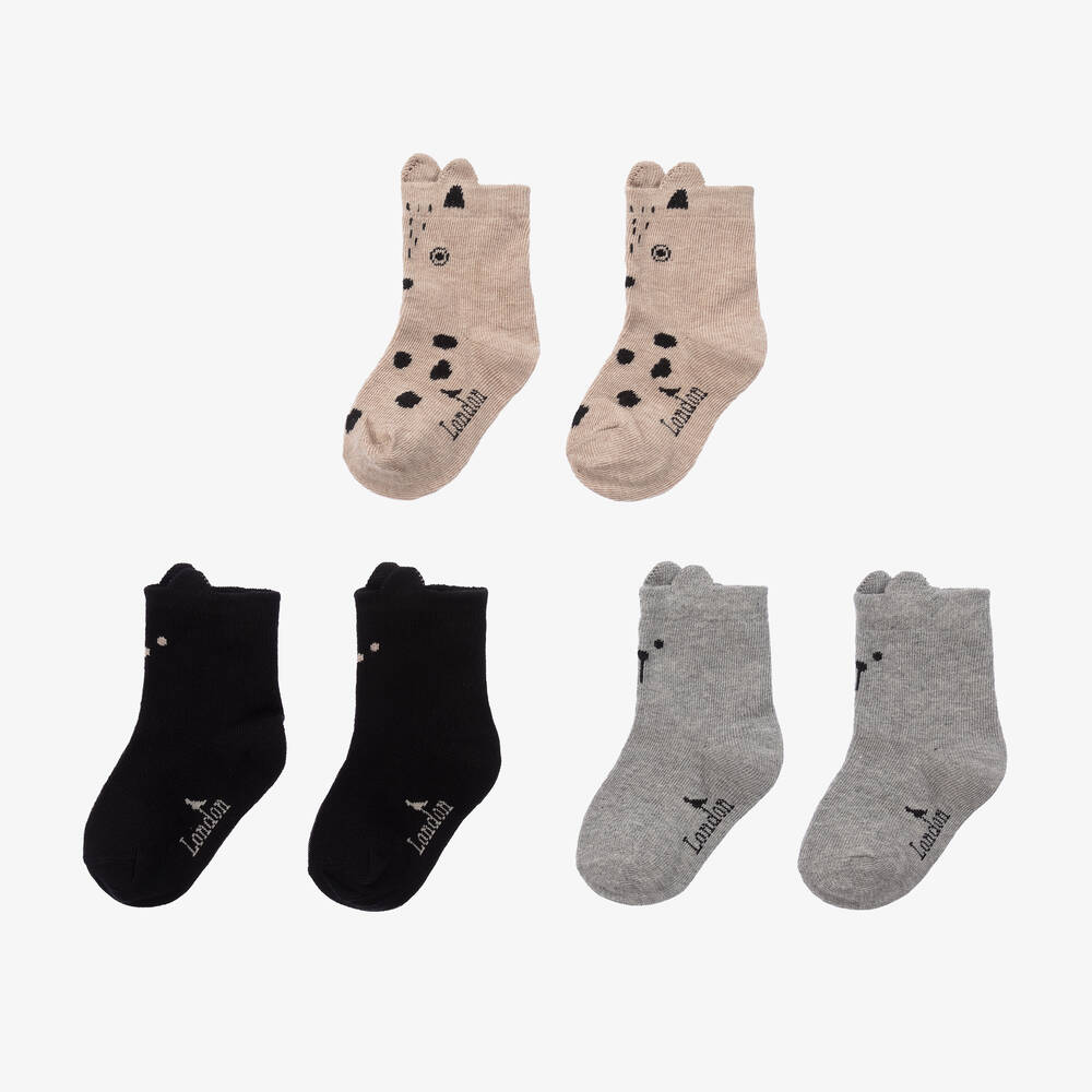 Turtledove London Animal Socks 3PK Turtledove London Animal Socks 3PK