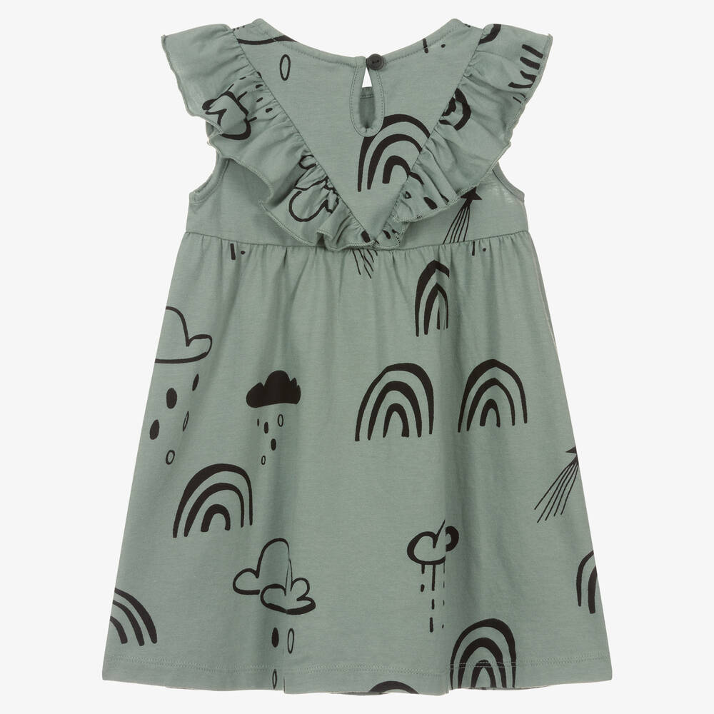 Turtledove London-Baby Girls Green Cotton Dress | Childrensalon Outlet