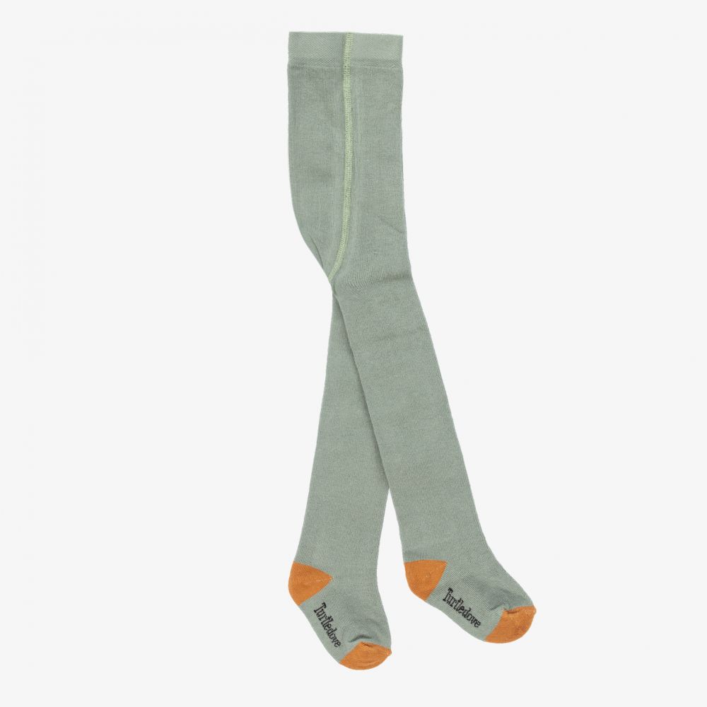 Turtledove London - Baby Girls Green Cotton Tights | Childrensalon