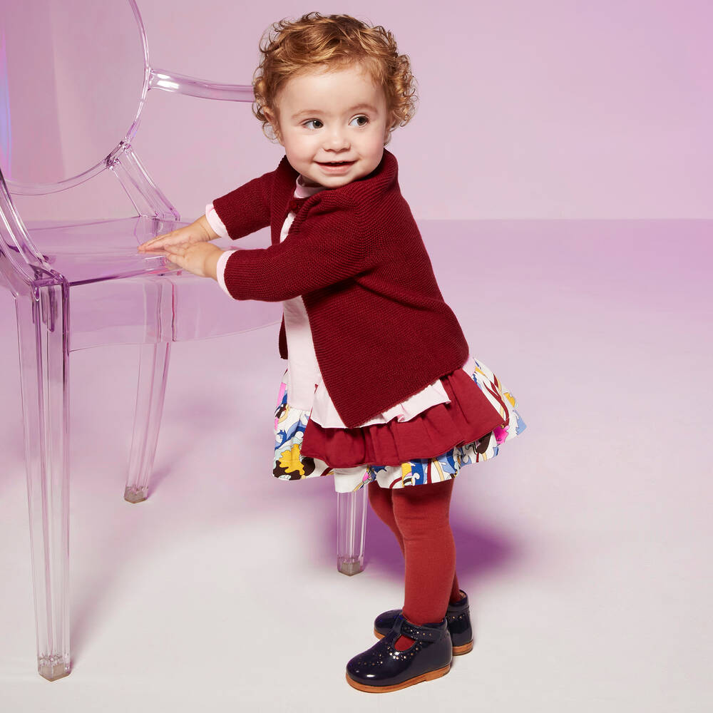 Turtledove London-Baby Girls Pink Cotton Tights | Childrensalon Outlet