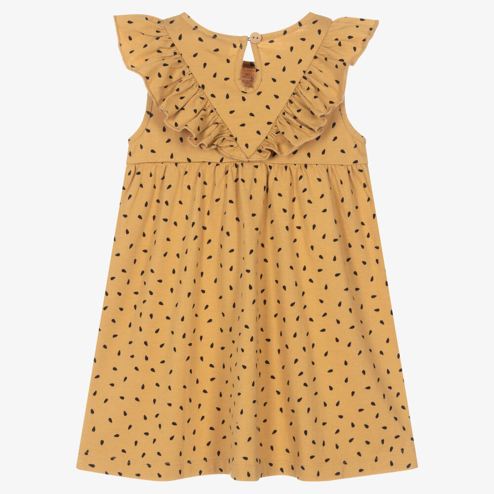 Turtledove London-Baby Girls Yellow Organic Cotton Dress | Childrensalon Outlet