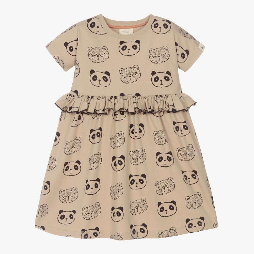 Turtledove London - Beige Organic Cotton Dress | Childrensalon