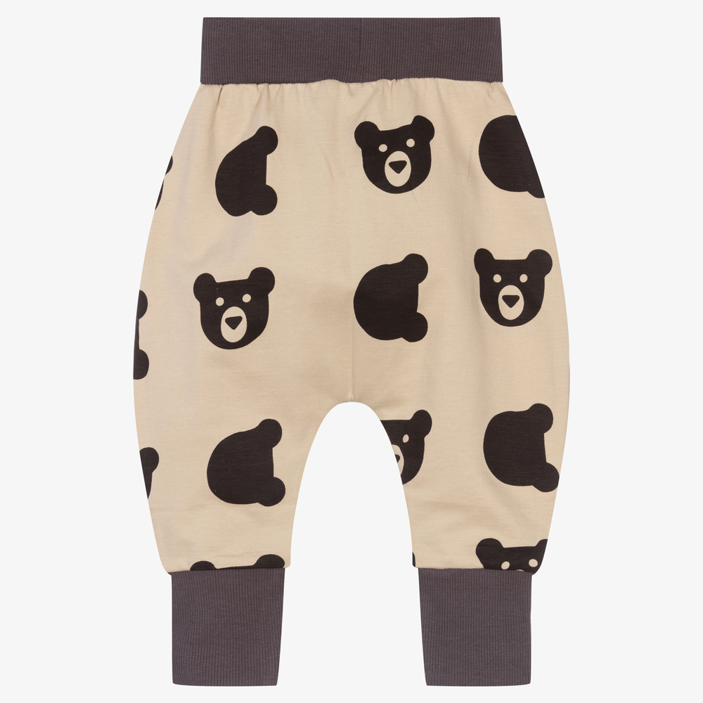 Turtledove London-Beige Organic Cotton Joggers | Childrensalon Outlet