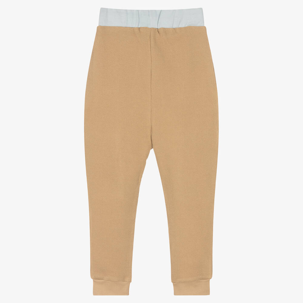 Turtledove London-Beige Organic Cotton Joggers | Childrensalon Outlet