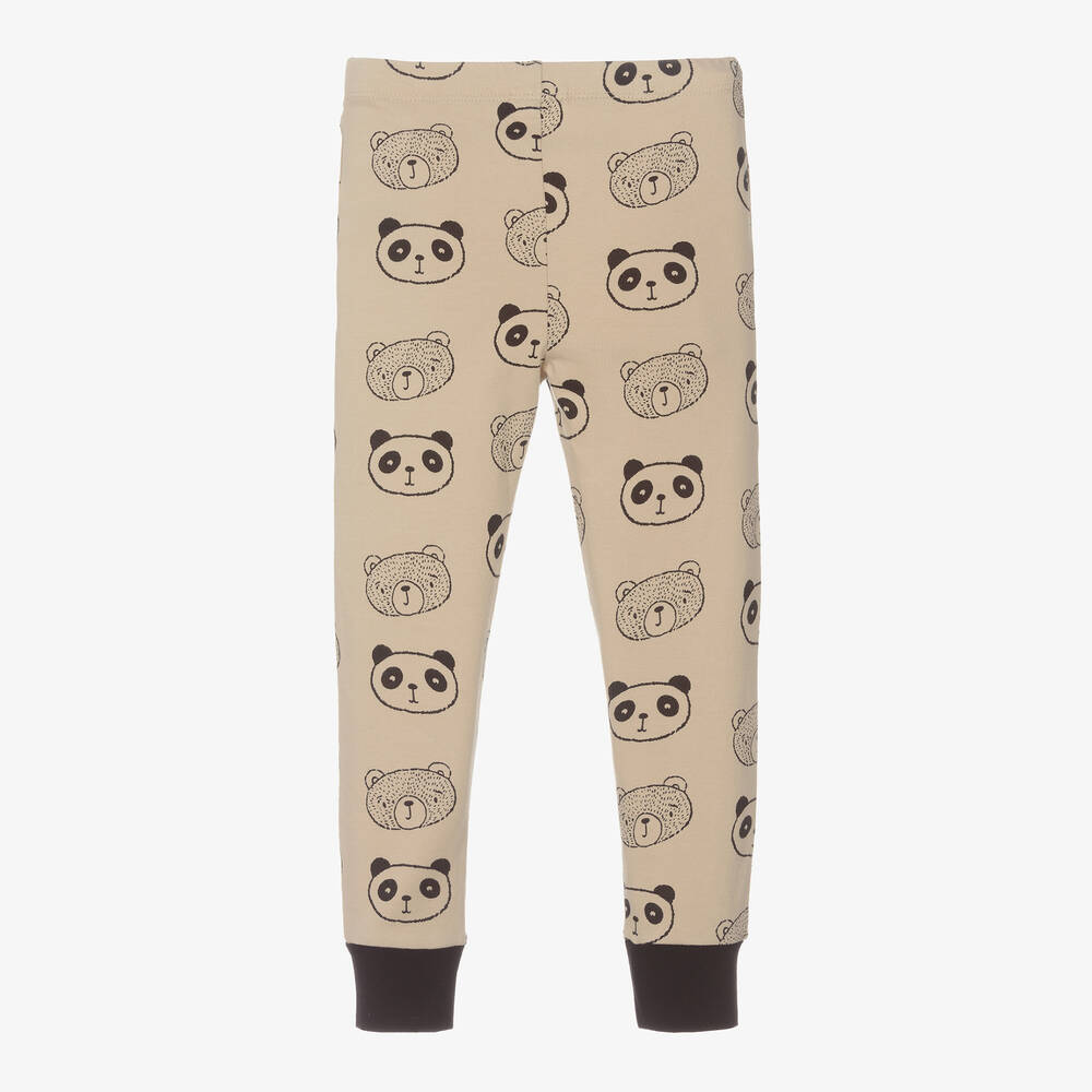 Turtledove London-Beige Organic Cotton Leggings | Childrensalon Outlet