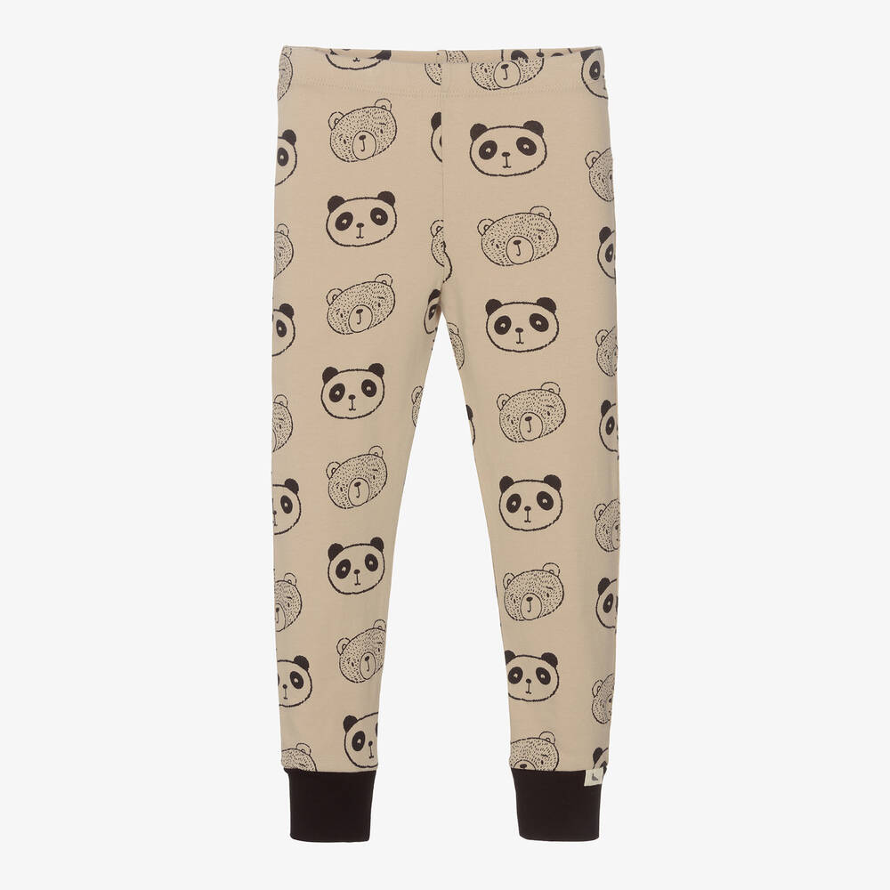 Turtledove London-Beige Organic Cotton Leggings | Childrensalon Outlet