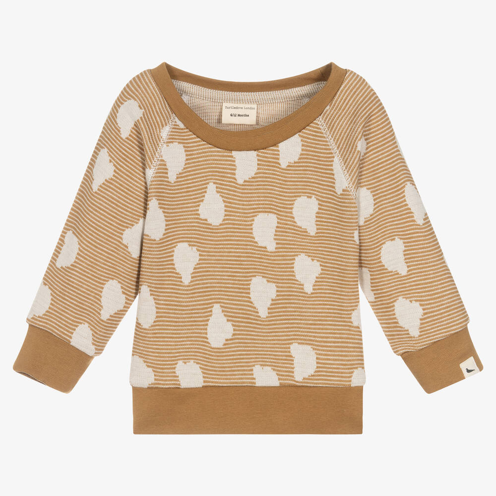 Turtledove London - Beige Organic Cotton Sweatshirt | Childrensalon