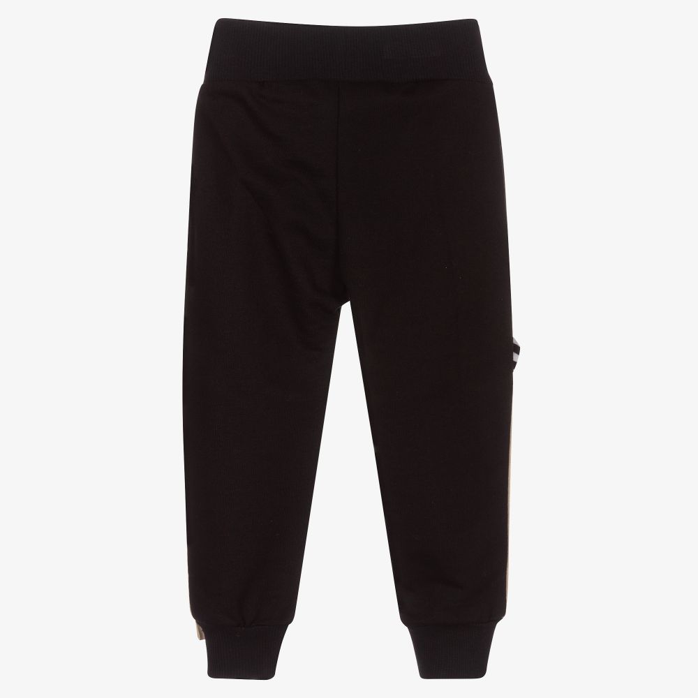 Turtledove London-Black & Beige Joggers | Childrensalon Outlet