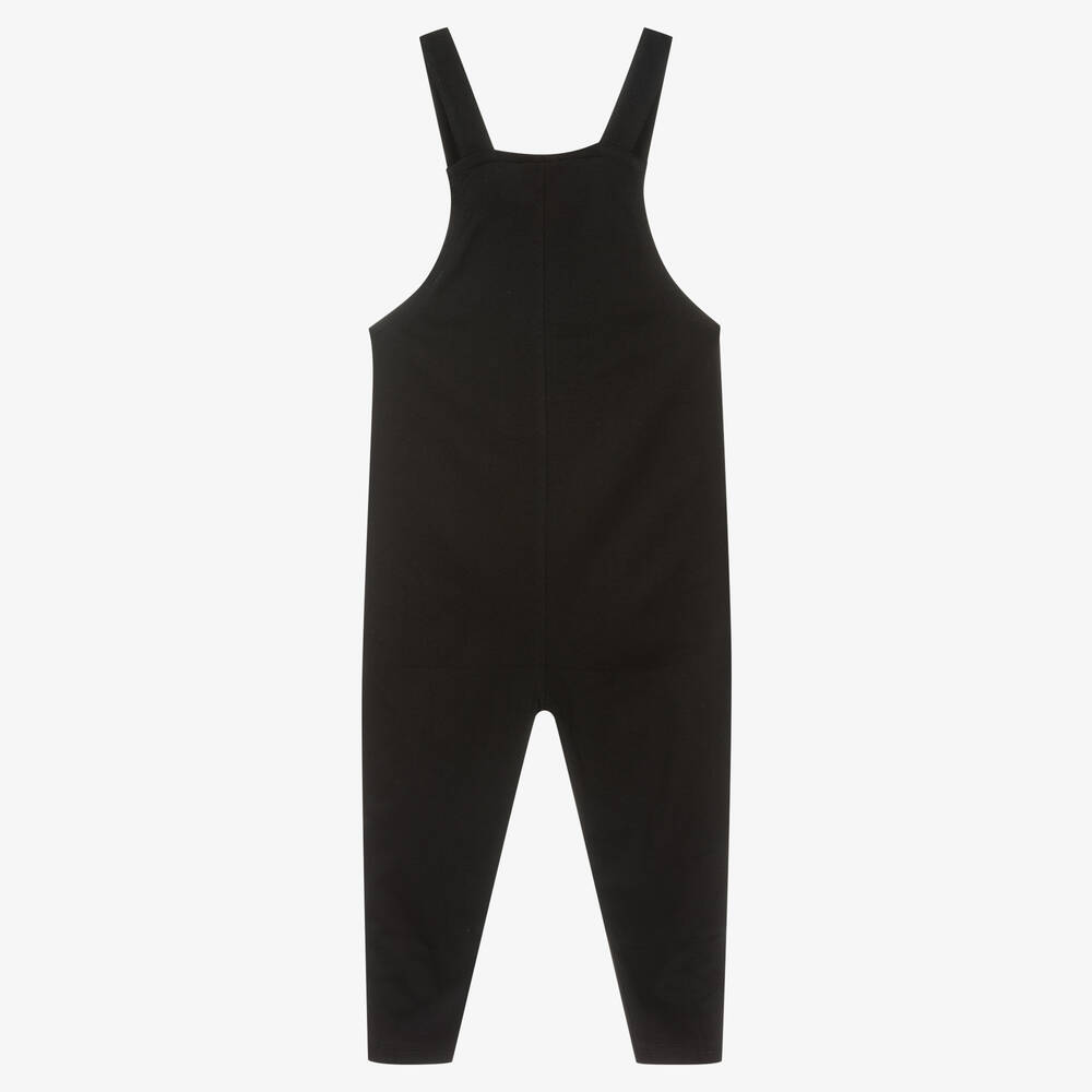Turtledove London-Black Organic Cotton Dungarees | Childrensalon Outlet