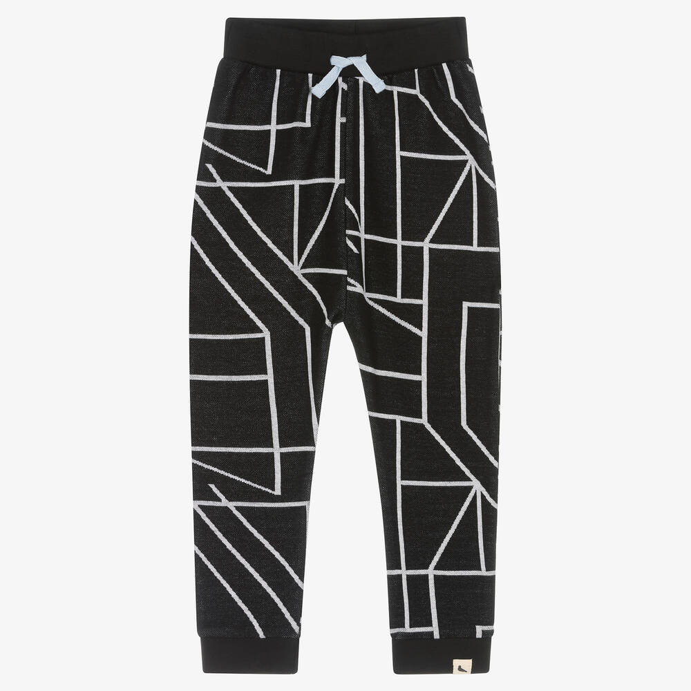 Turtledove London - Black Organic Cotton Joggers  | Childrensalon