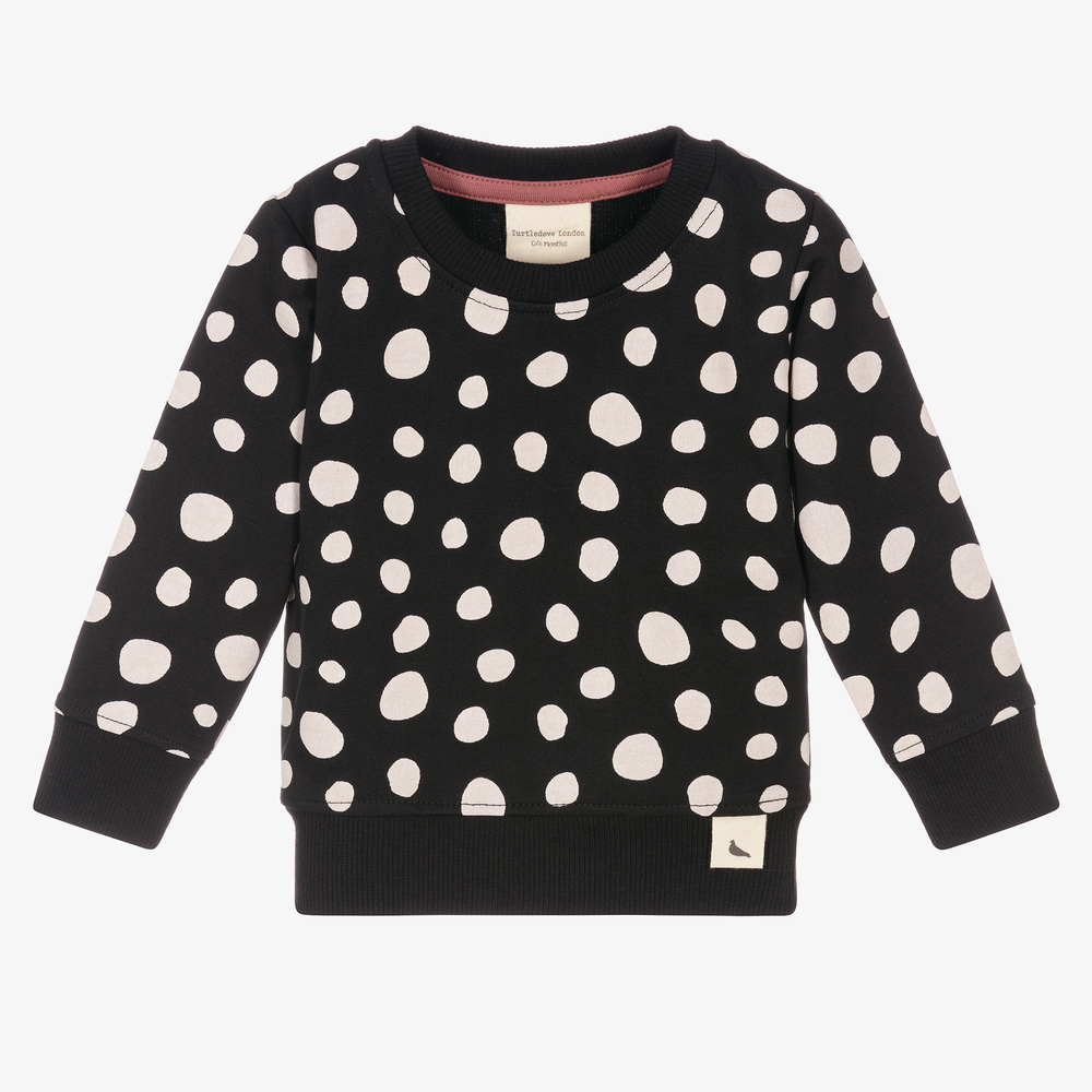 Turtledove London - Black Organic Cotton Sweatshirt | Childrensalon