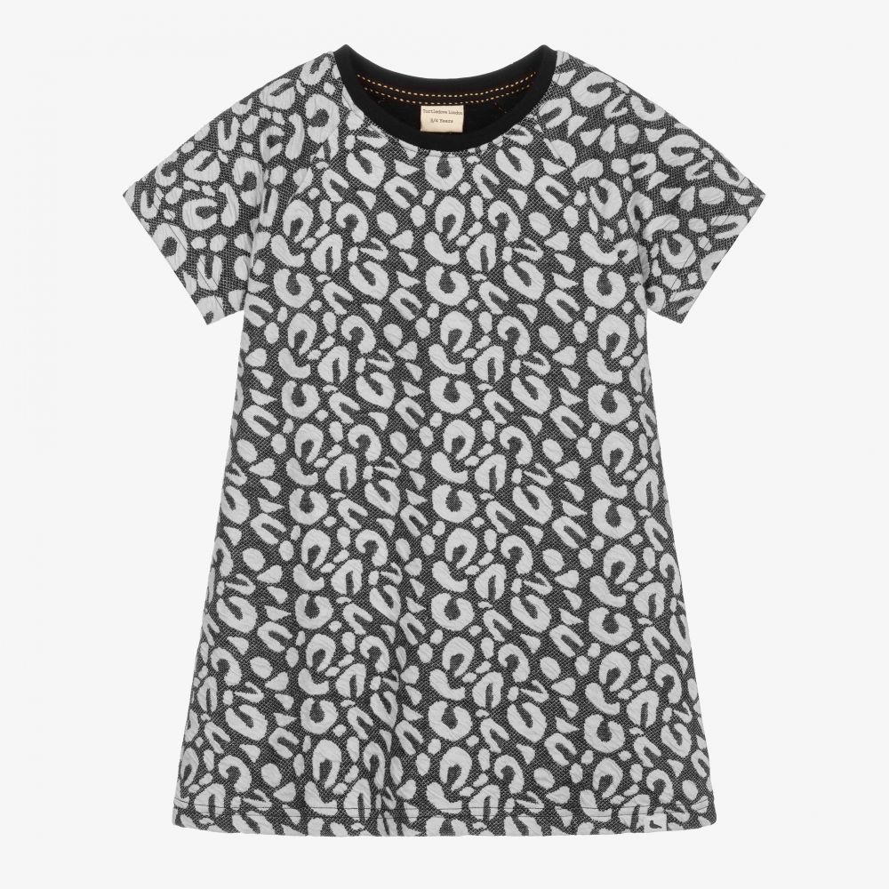 Turtledove London - Black & White Cotton Dress | Childrensalon