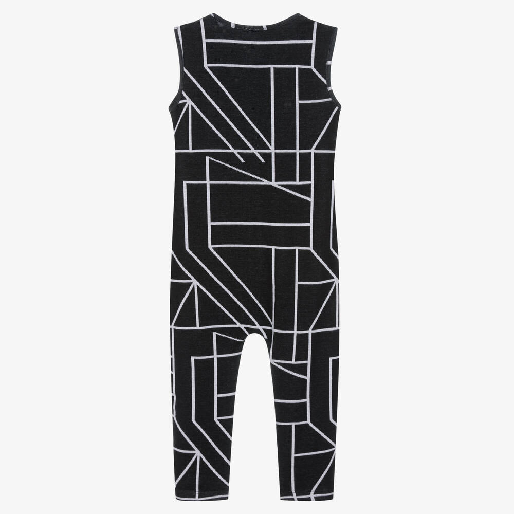 Turtledove London-Black & White Organic Cotton Jumpsuit | Childrensalon Outlet