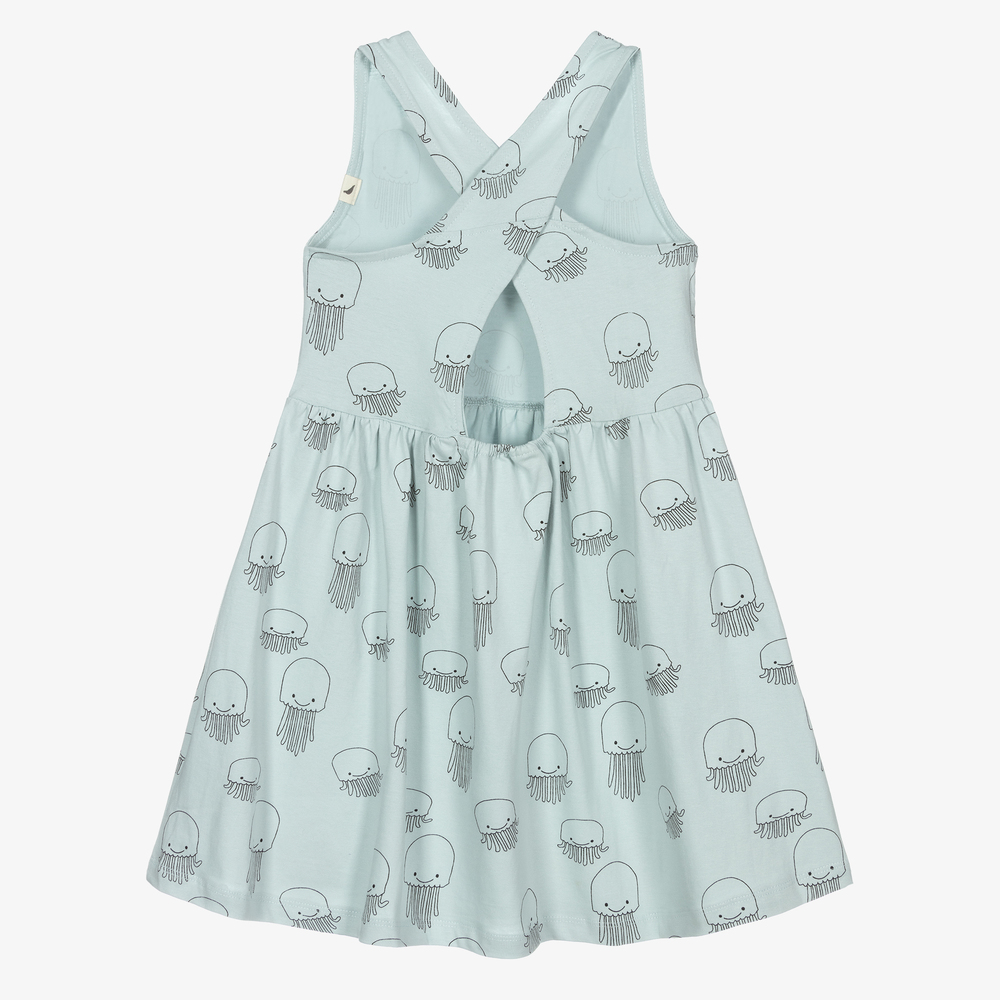 Turtledove London-Blue Organic Cotton Dress | Childrensalon Outlet