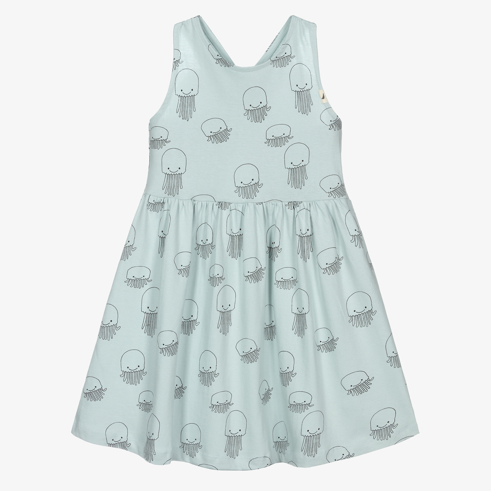 Turtledove London - Blue Organic Cotton Dress | Childrensalon