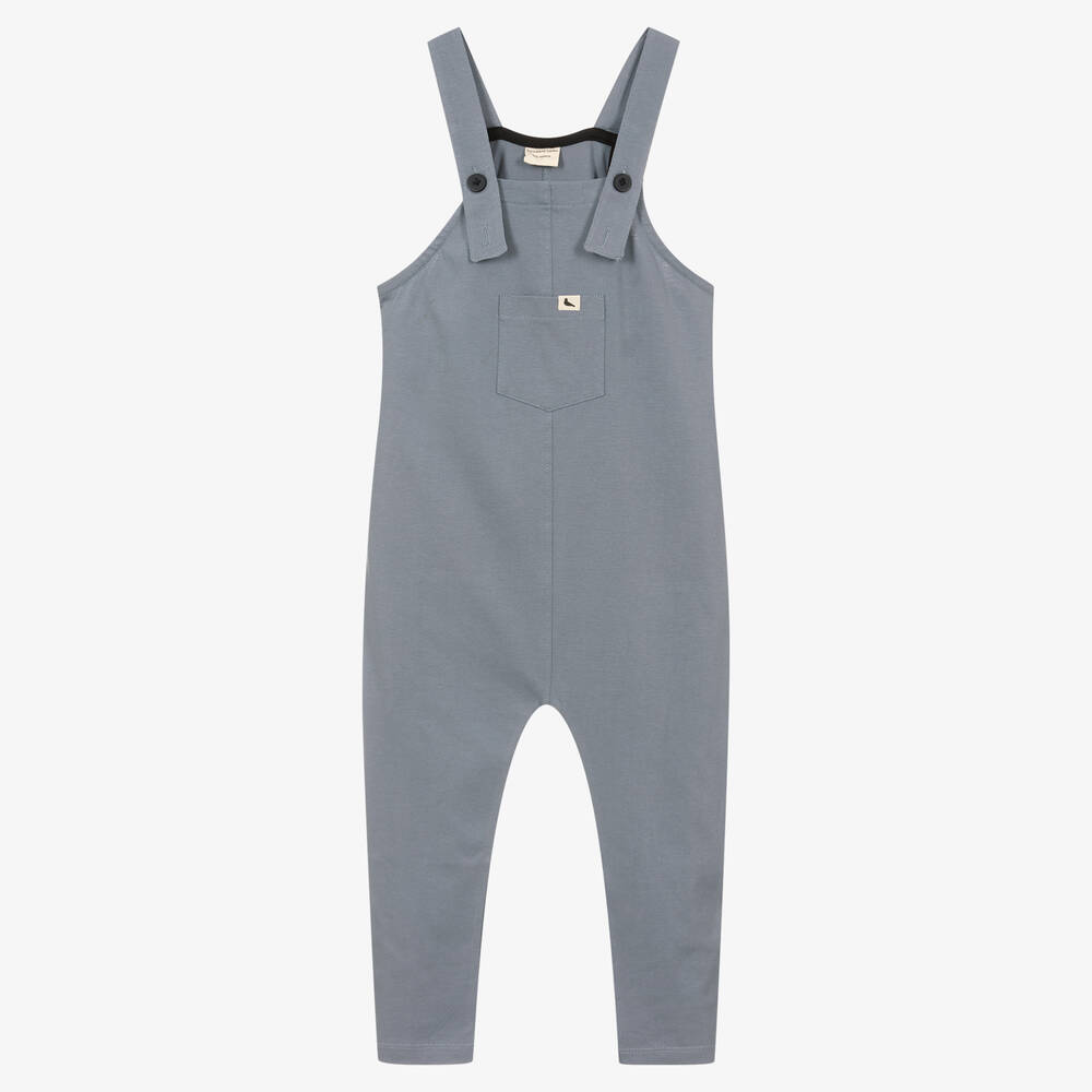 Turtledove London - Blue Organic Cotton Dungarees | Childrensalon