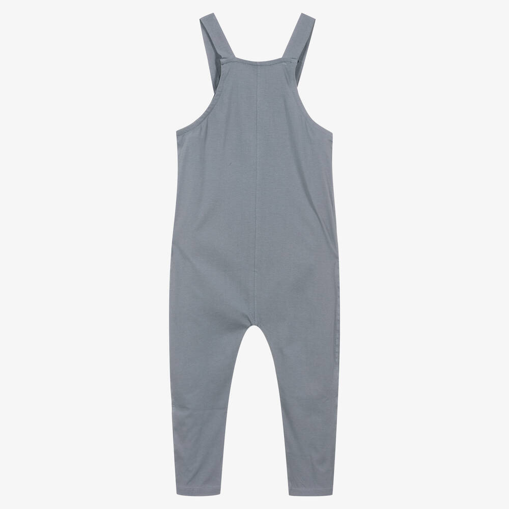 Turtledove London-Blue Organic Cotton Dungarees | Childrensalon Outlet