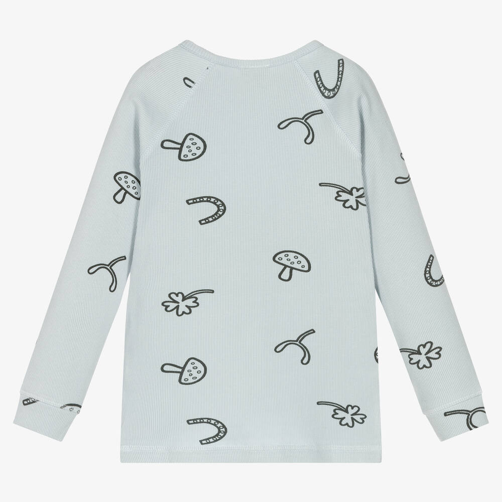 Turtledove London-Blue Organic Cotton Top | Childrensalon Outlet