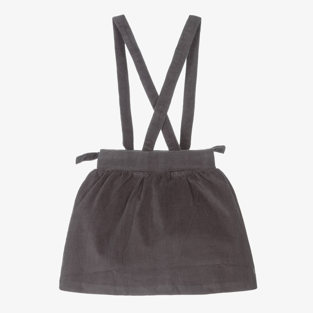 Turtledove London-Girls Grey Organic Cotton Skirt | Childrensalon Outlet
