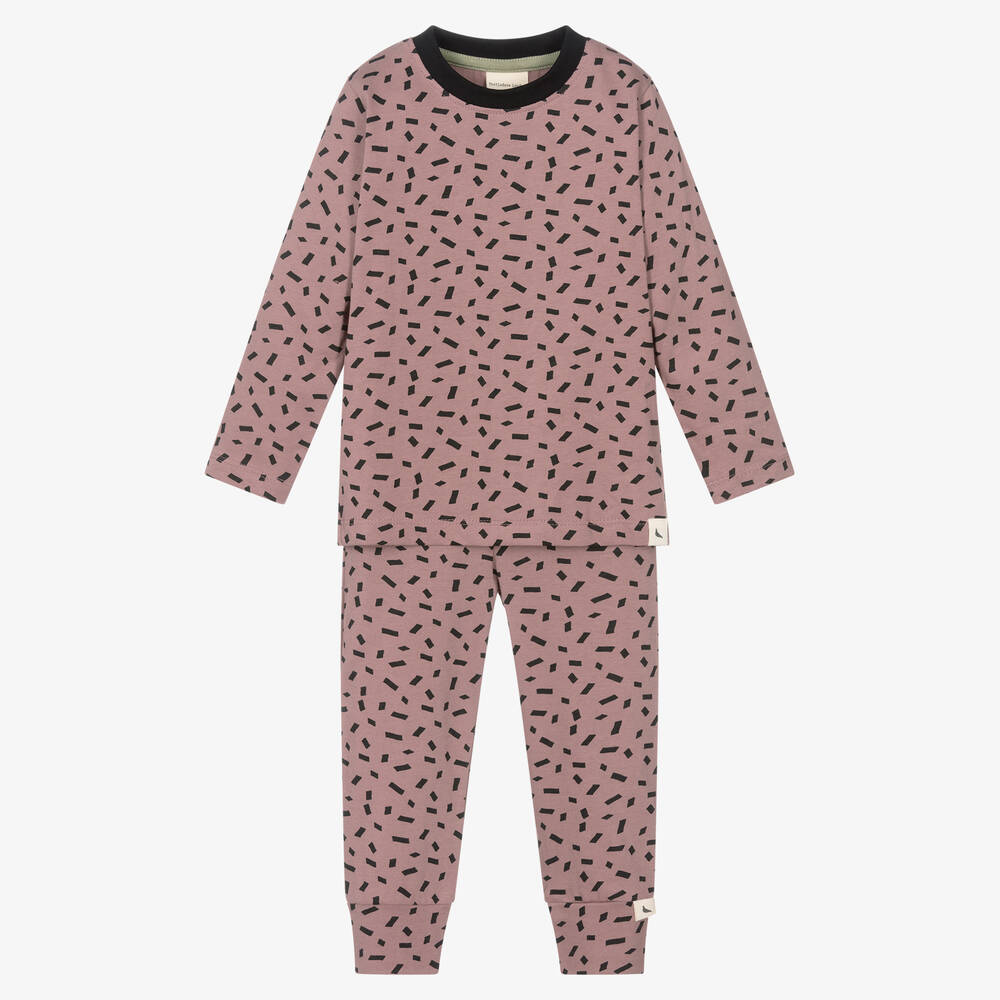 Turtledove London - Girls Pink Organic Cotton Trousers Set | Childrensalon