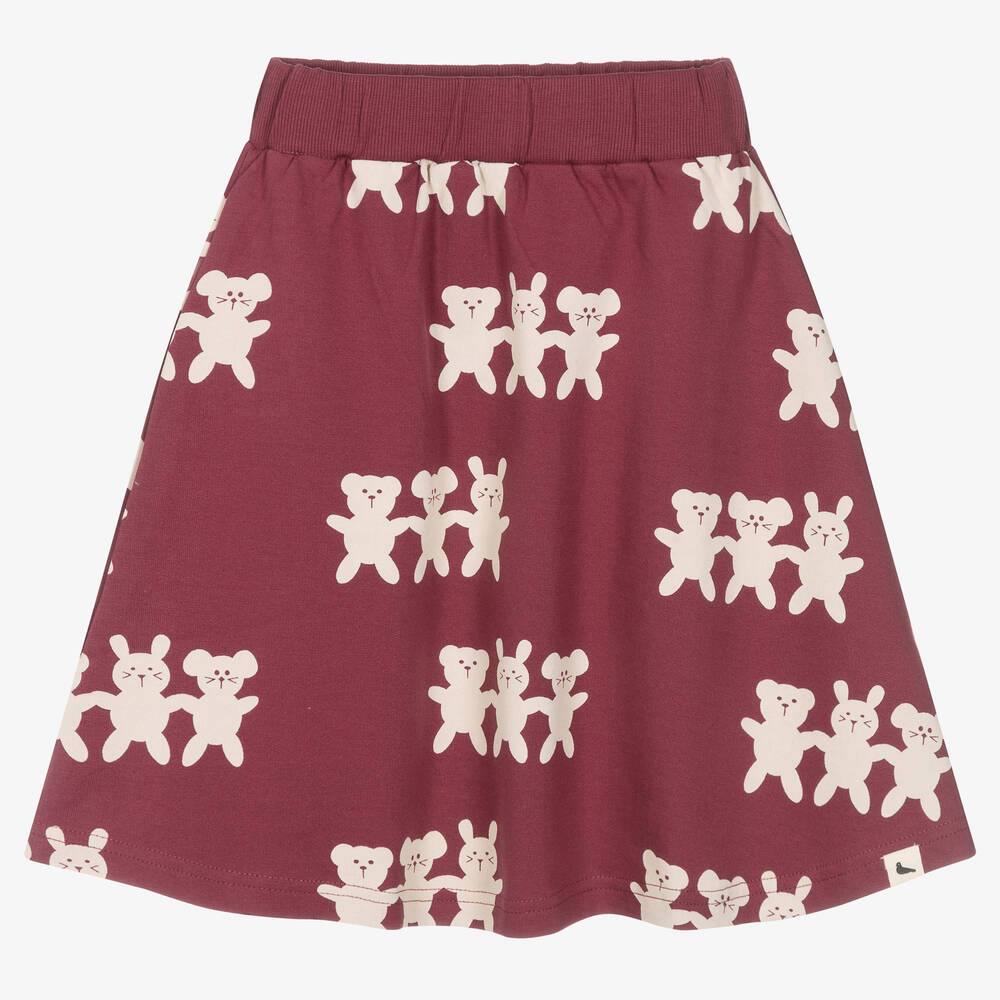 Turtledove London-Girls Red Organic Cotton Skirt | Childrensalon Outlet