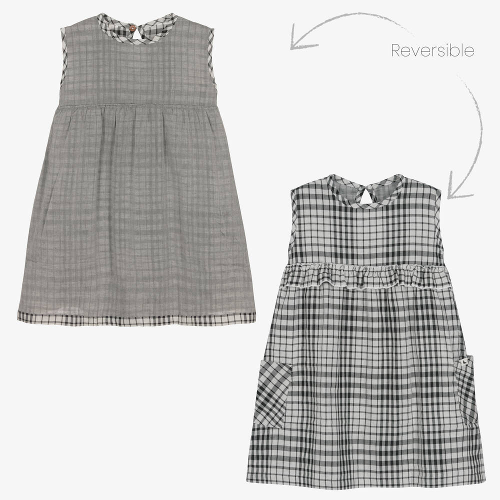 Turtledove London - Girls Reversible Cotton Dress | Childrensalon