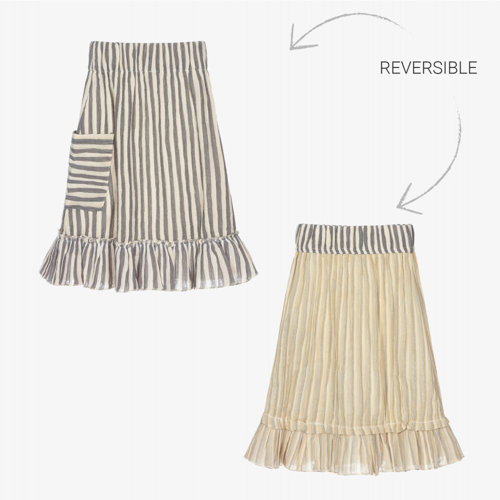 Turtledove London-Girls Reversible Cotton Skirt | Childrensalon Outlet