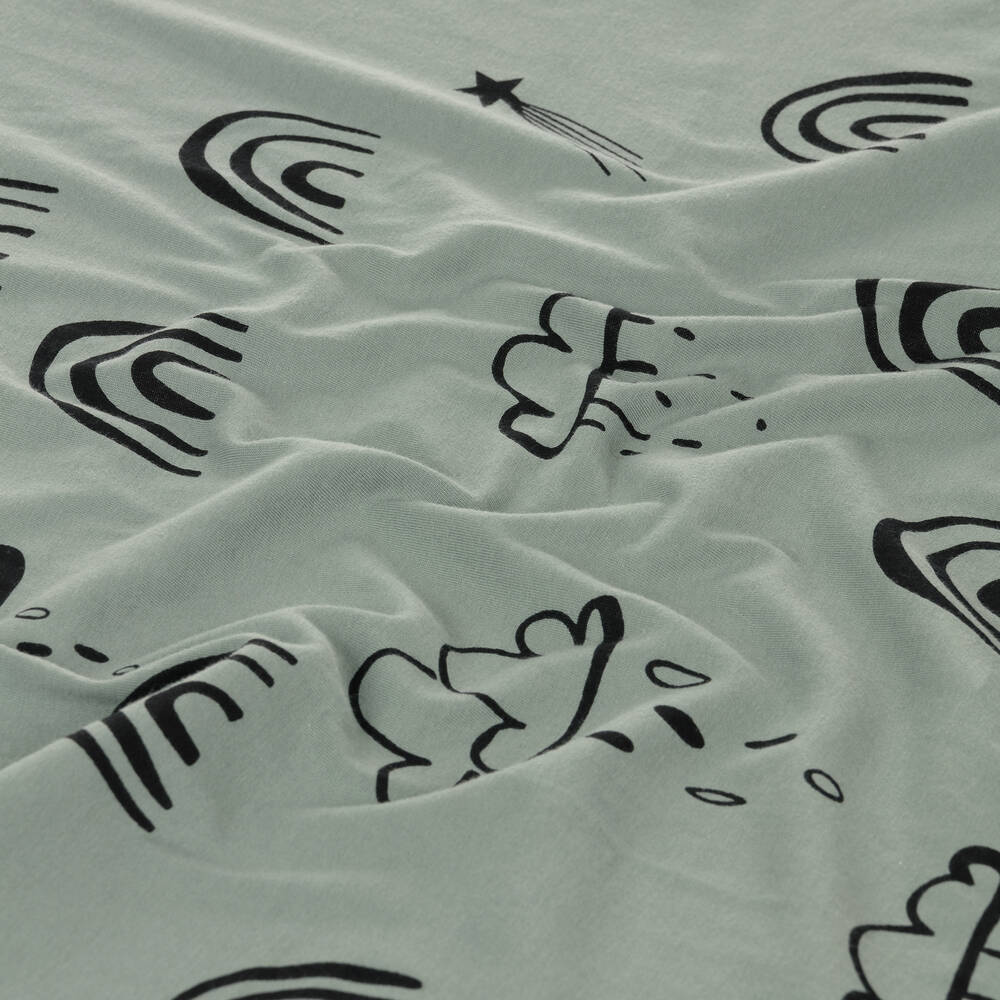 Turtledove London-Green Cotton Blanket (107cm) | Childrensalon Outlet